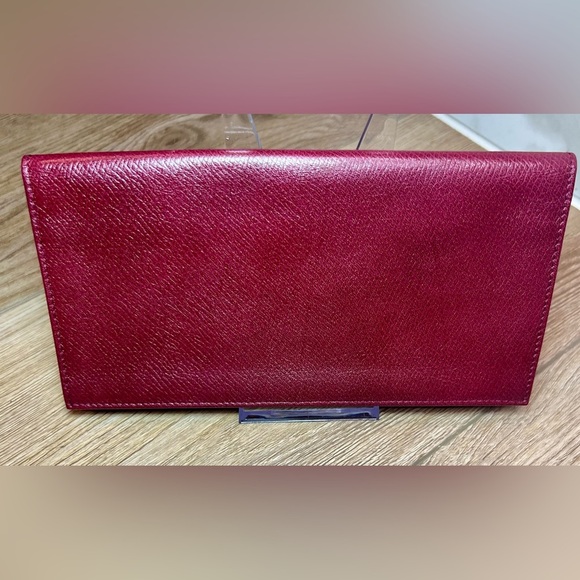 Givenchy Burgundy Bordeaux Leather Long Wallet - EUC - Picture 2 of 6